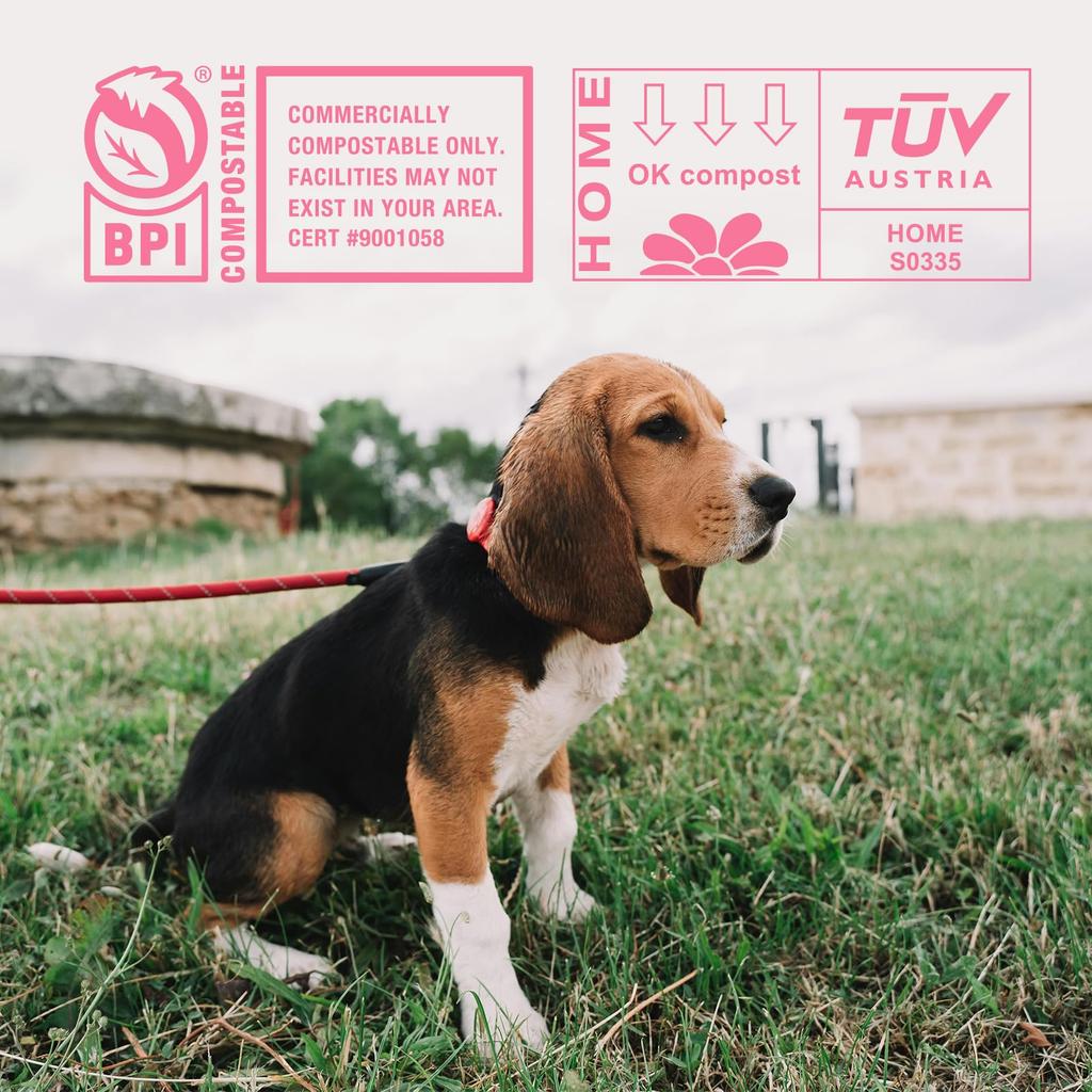 GreFusion Dog Poop Bags X 300 Bags Per 20 with Pet Poop Dog Poop Cat Litter Cat Litter Portable Garbage Bags for Travel Odor-Free (24 34cm), Roll,