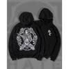Solid Color Pullover Hoodie Men Women American Street Tide Personalized Pattern Printing Sports Hoodie Spring Loose Couple Tops