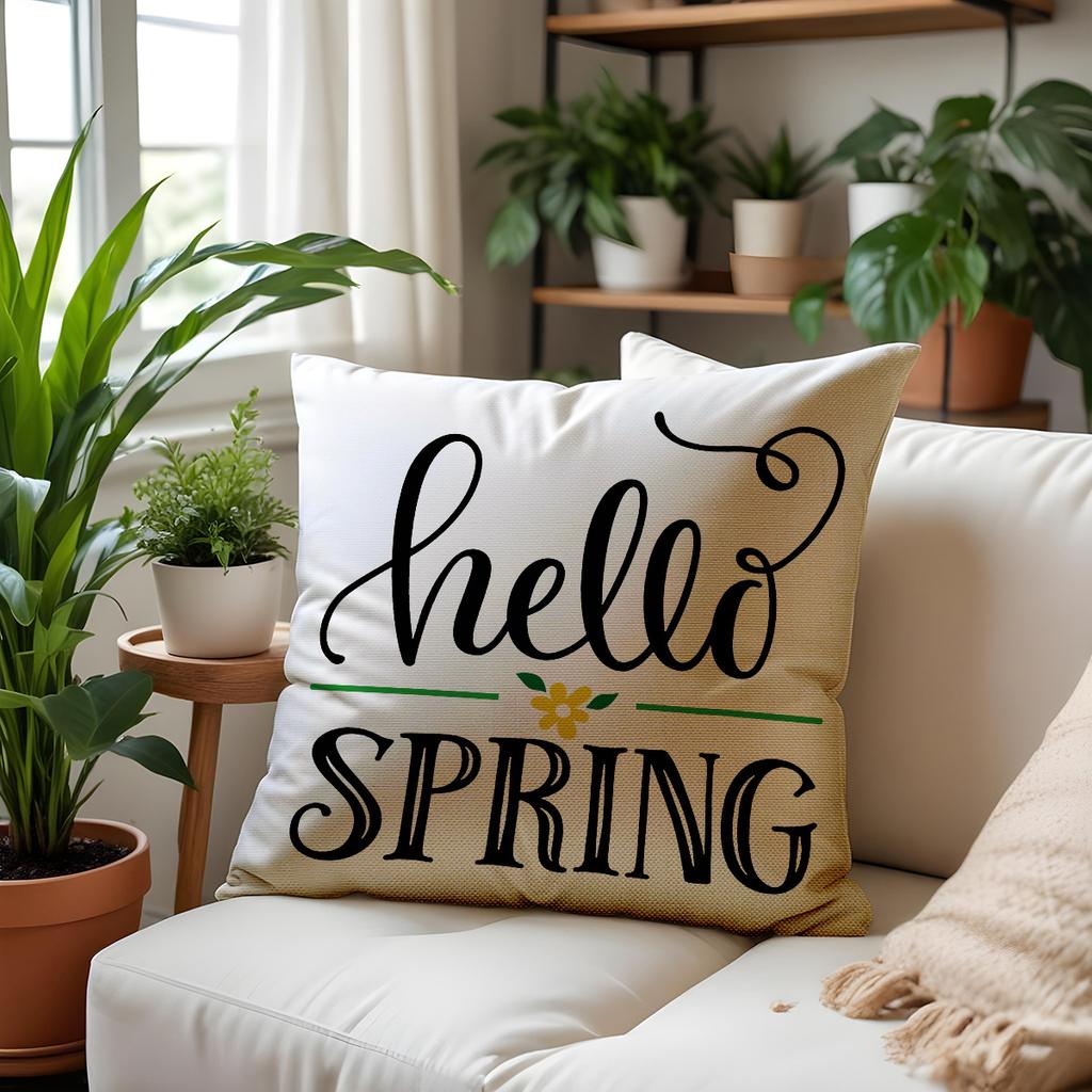 Warm Home Soft Furnishing Sofa Pillows Spring Plants Flowers Bay Window Cushions Office Seat Linen Pillows