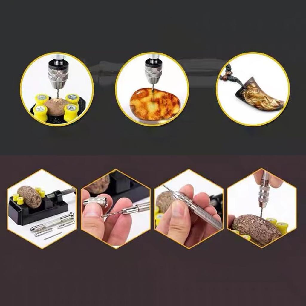 Hand Hole Drilling Pin Drill Small Precision DIY Quiet Manual No Electricity Precision Hole Stainless Easy To Plastic 1 Pin Vise 10 Drill, Tool, Vise,