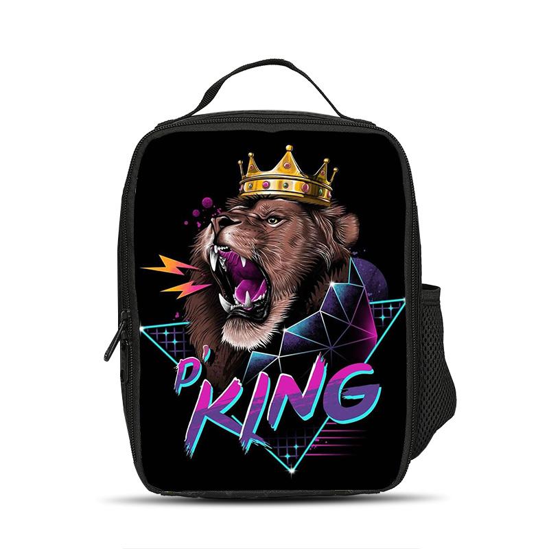 Lion Ice Bag Lunch Bag Versatile Cartoon Large Capacity Strong Performance Best Gift for Boy or Girl School Birthday