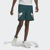 Adidas Originals Trefoil Tricolor Short Logo Print Quick-Dry Training Shorts Men Bottoms Green H09358