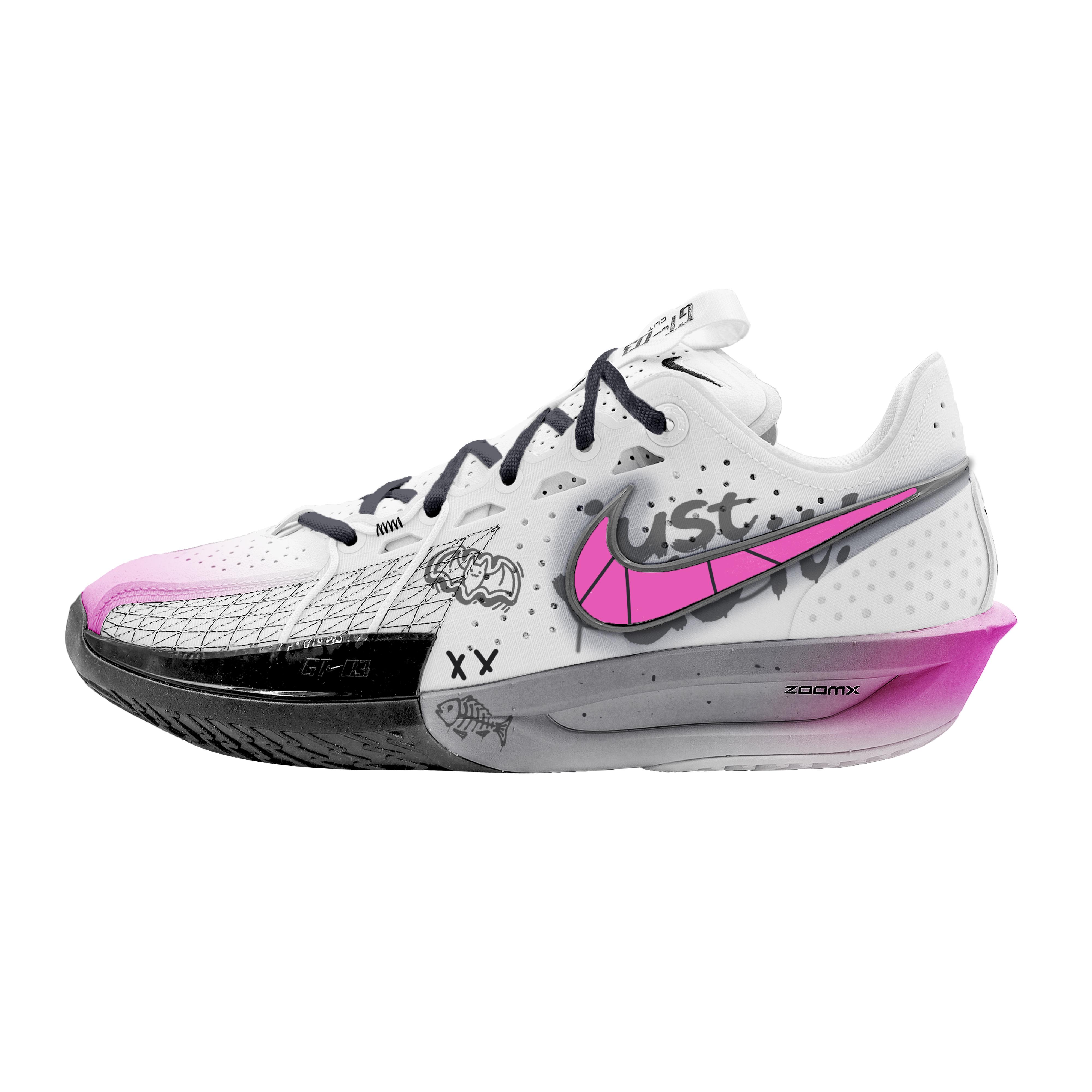 

Nike G.T. Cut 3 Prickly Neon Cushioning Abrasion Resistant Support Low top Basketball Shoes Unisex Gray Purple DV2918-102(Team-) 44.5
