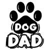 Dog Dad T Shirt Black Paw Print and Text Design forPaw PrintCasual Wear
