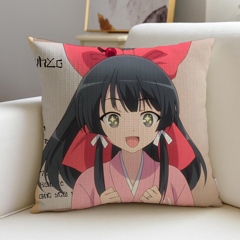In Another World with My Smartphone Cushion Cover  skinfriendly linen pillowcase square removable and washable cushion