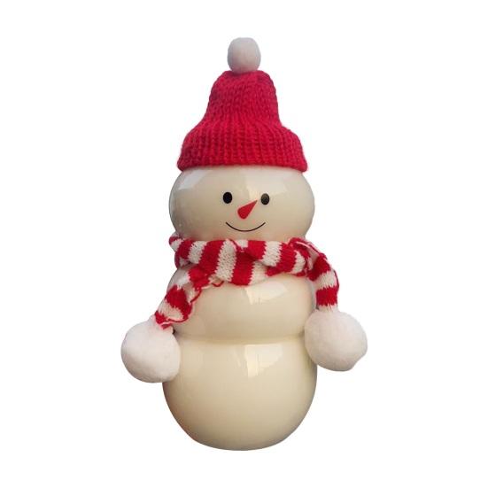 Garrafa de Bebida Boneco de Neve de Natal com Chapéu e Cachecóis 500ml Copo de Plástico à Prova de Vazamentos para Suco e Leite Garrafa de Água Reutilizável para Crianças