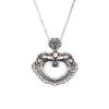 Electroplated Thai Silver Necklace with Imitation Hetian Jade Ruyi Pendant