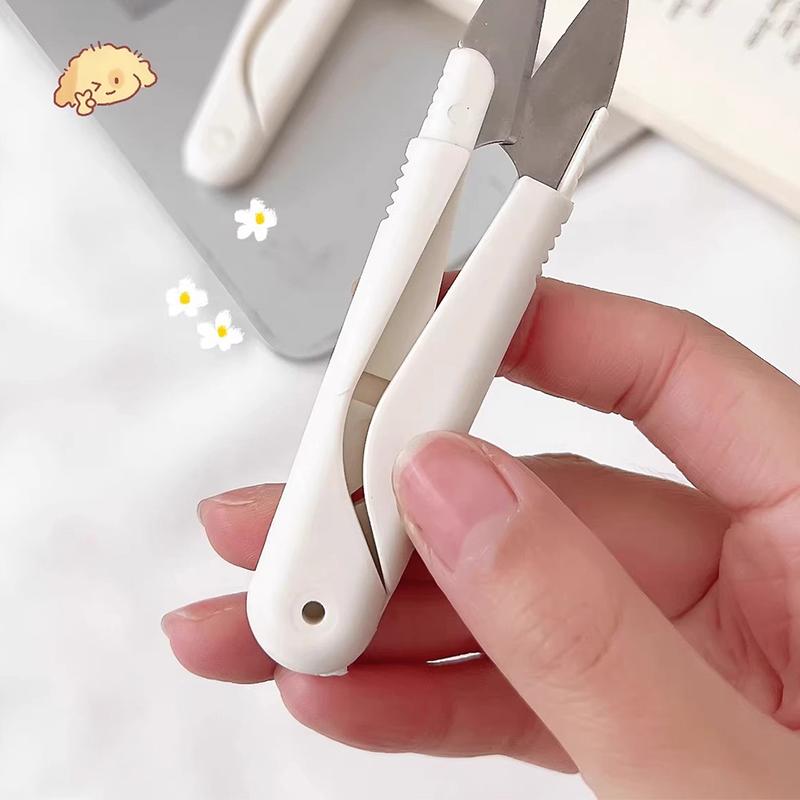 Practical Covered Small Scissors for Pure White Unpacking Express Delivery Multi Functional Small Scissors Handmade Scissors