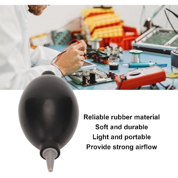 ZJchao Mini Squeeze Ball Pump, Air Duster Bulb Blower Black Small Soft Rubber Large Airflow Multi Purpose Dust Ball Air Blower for Computer