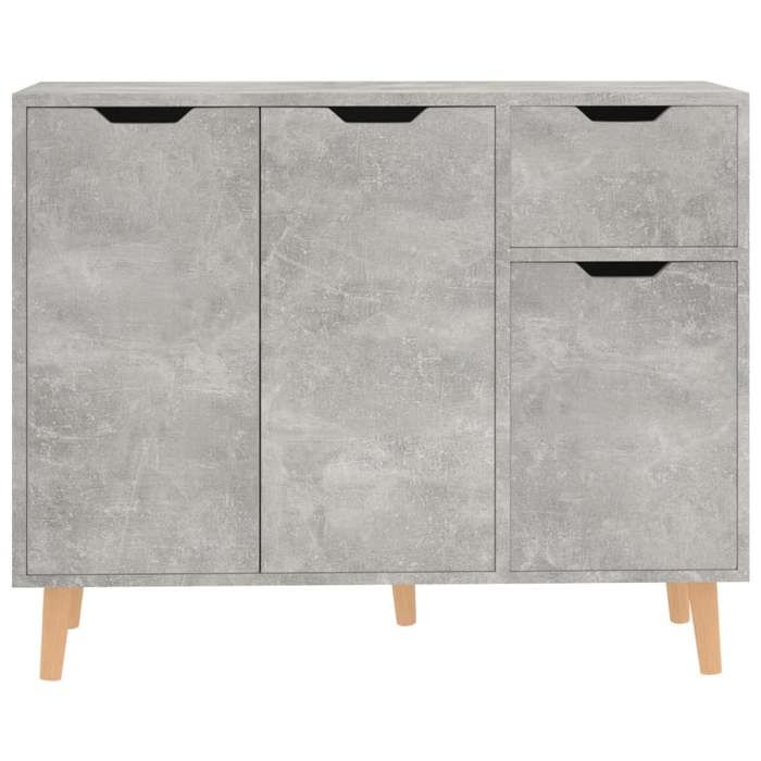 VidaXL Buffet Gris béton 90x30x72 cm Aggloméré