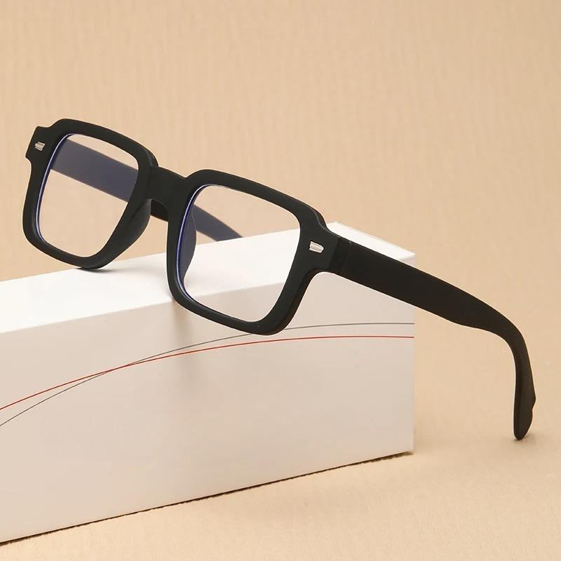 Europe and America Fashion Square Transparent Anti Blue Light Reading Glasses Men Women Vintage Simple Style Presbyopia Eyeglasses