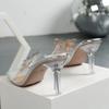 Fashion 2025 Fashion Women's Shoes Outdoor Women's Slippers New Crystal Butterfly-knot Plus Size Square Best Seller Toe Heels Women