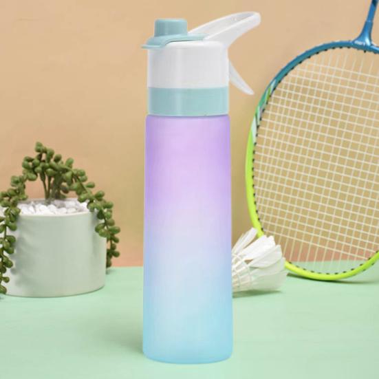 700ml Water Bottle Large-capacity BPA Free Spray Design Gradient Color Girls Outdoor Sport Fitness Water Cup Daily Use