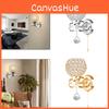 Wall Crystal Modern Light Holder Power Pull Switch Bedroom Hallway Lamp Wall