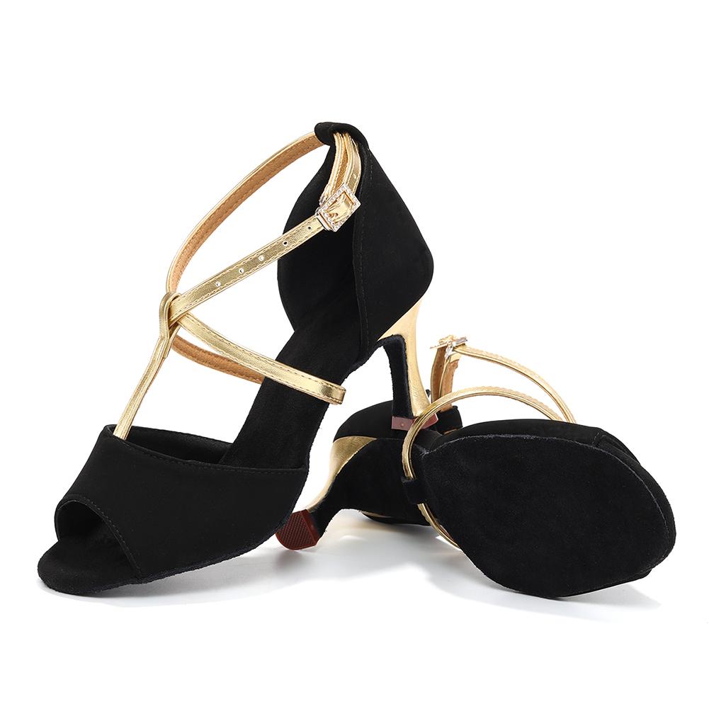 Women Latin Dance Shoes Ballroom Dancing Shoes Salsa Party Square Shoes 7cm High Heel