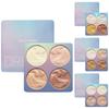 Paleta de Iluminador Facial, Pó Cintilante de 4 Cores – Acabamento Metálico para Contorno & Definição, 1 Peça