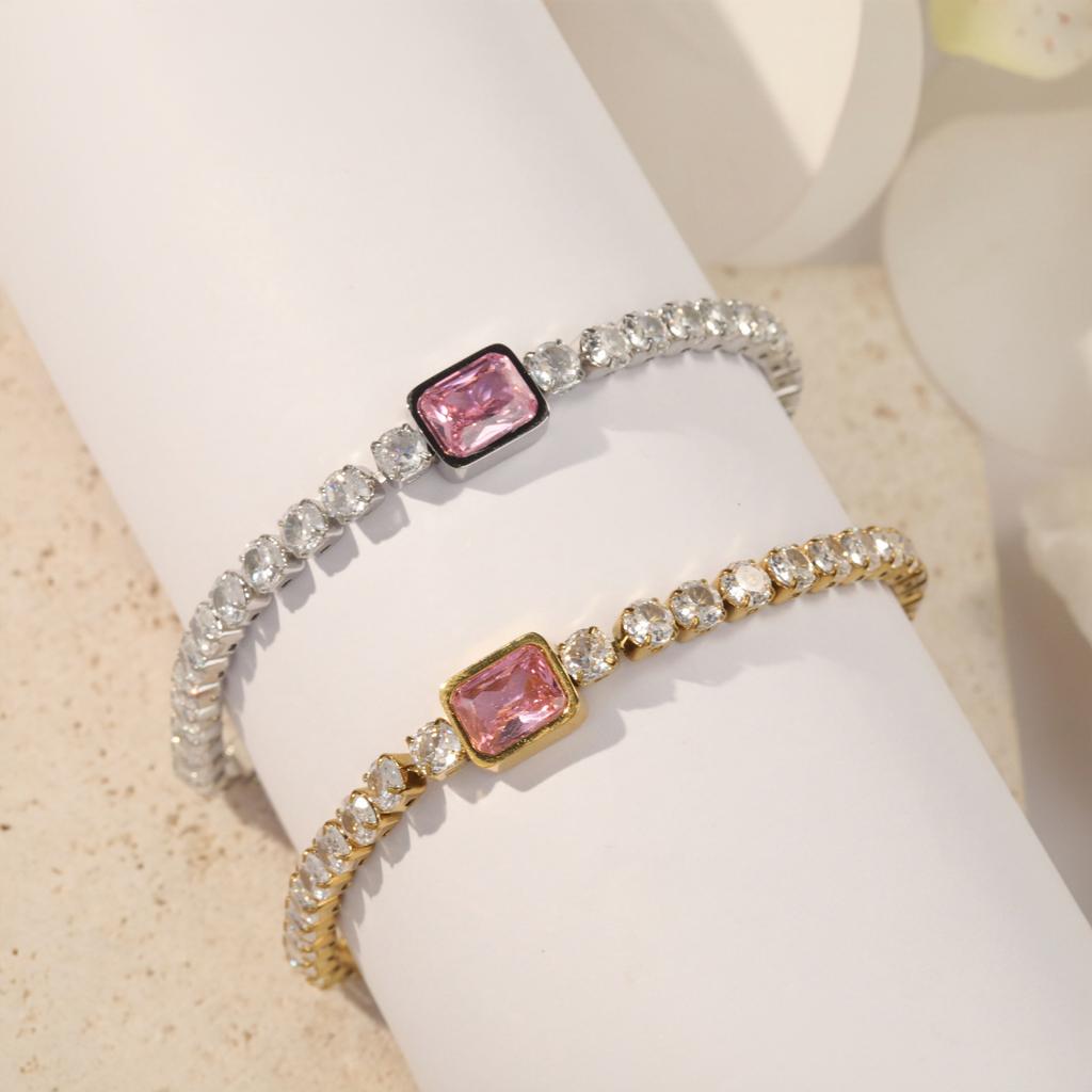 Sense Inlaid Square Full Diamond Bracelet Fashionable Personality Versatile And Does Not Fade