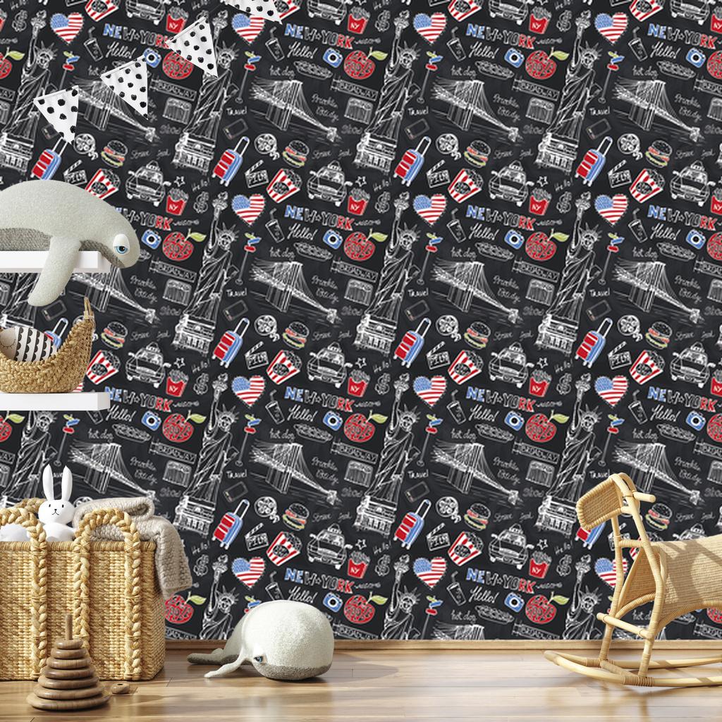 New York wallpaper for living room and bedroom 50x1000