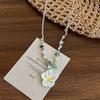 Long beaded starfish flower handwoven necklace women's seaside island vacation style versatile collarbone chain accessories