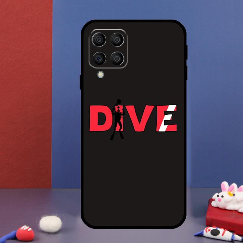 Diver Down Scuba Flag For Samsung Galaxy M31 M51 M33 M13 M23 M53 M15 M55 M14 M34 M54 M20 M30s M32 M52 Phone Case
