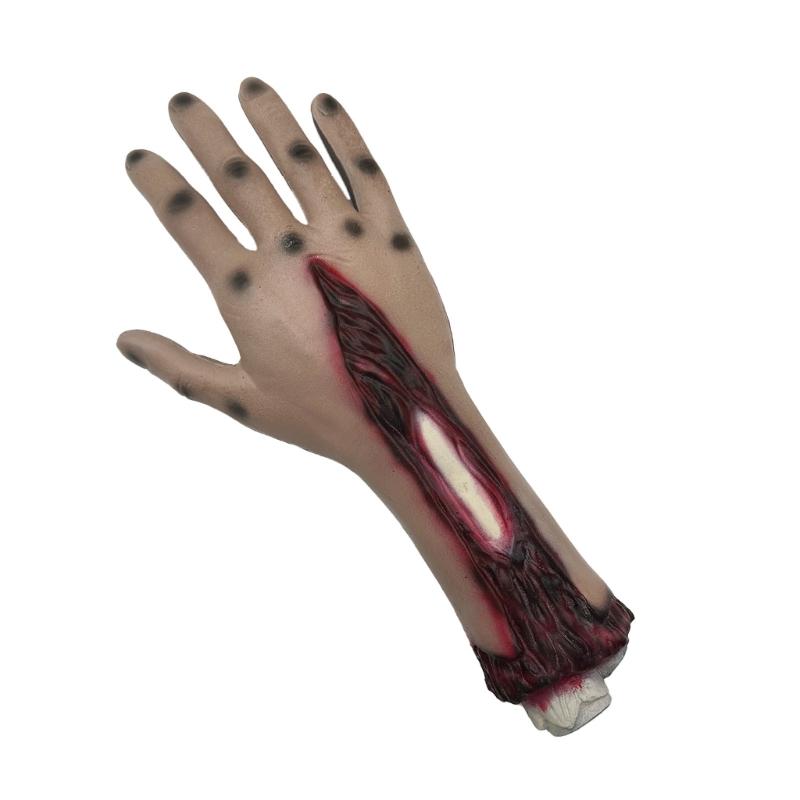 

Scary Fake Bloody Hand Broken Terror Severed Hand Body Prank Party Props for Halloween Party and Haunted House Decor 1 коричневый