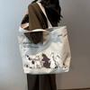 Women Classic Canvas Hand Shoulder Bag, Spacious Durable Tote With Zipper Closure, Fashion Design Ideal For Work, School And Daily Casual Use