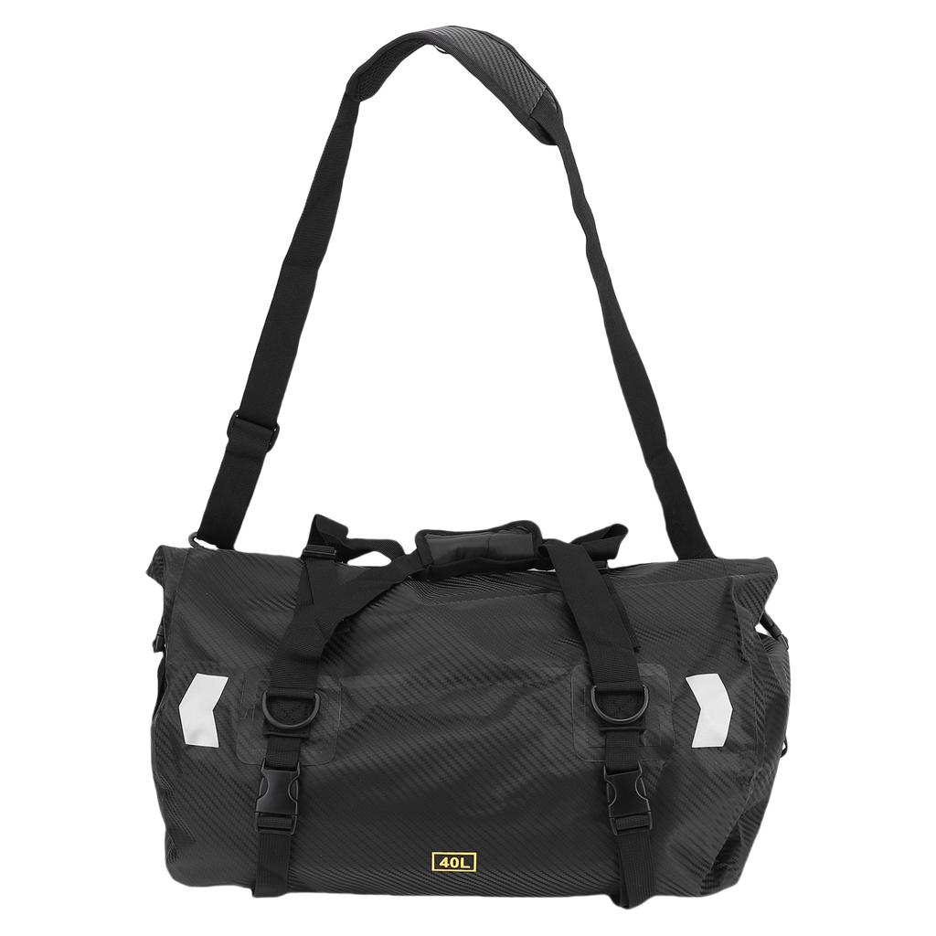 Motorcycle Rear Seat Bag, Reflective Tail Bag with Large Storage Space, Water Resistant Motorcycle Luggage Pack for