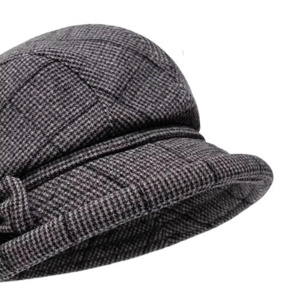 Elegant Women's Beret Hat Warm Baseball Caps Fashion Short Brim Beanie  Women Mother'gift