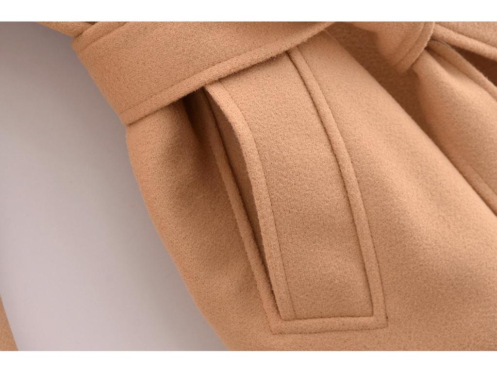 2024 Autumn Women's European & American Style Belted Long Coat