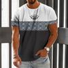 2026 Mens Streetwear Graphic Tee 3D Skull Print Loose Fit Crew Neck Short Sleeve Cotton T-Shirt