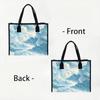 Cloud Print Casual Tote Bag Large Capacity Lightweight Daily Shoulder Purse for Outdoor Travel Shopping