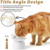 Ceramic Raised Cat BowlTilted Raised Cat Bowl Anti Vomit Cat Bowls for Indoor Cats Whisker Friendly Pet Feeder for Cats Puppies