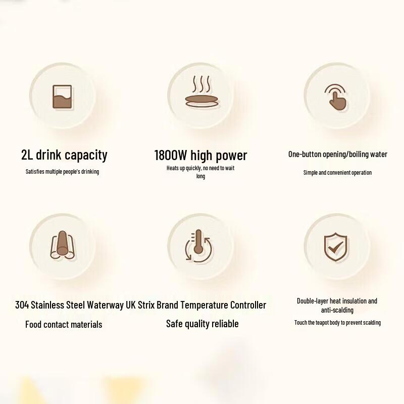 SUPOR 2L Electric Glass Kettle