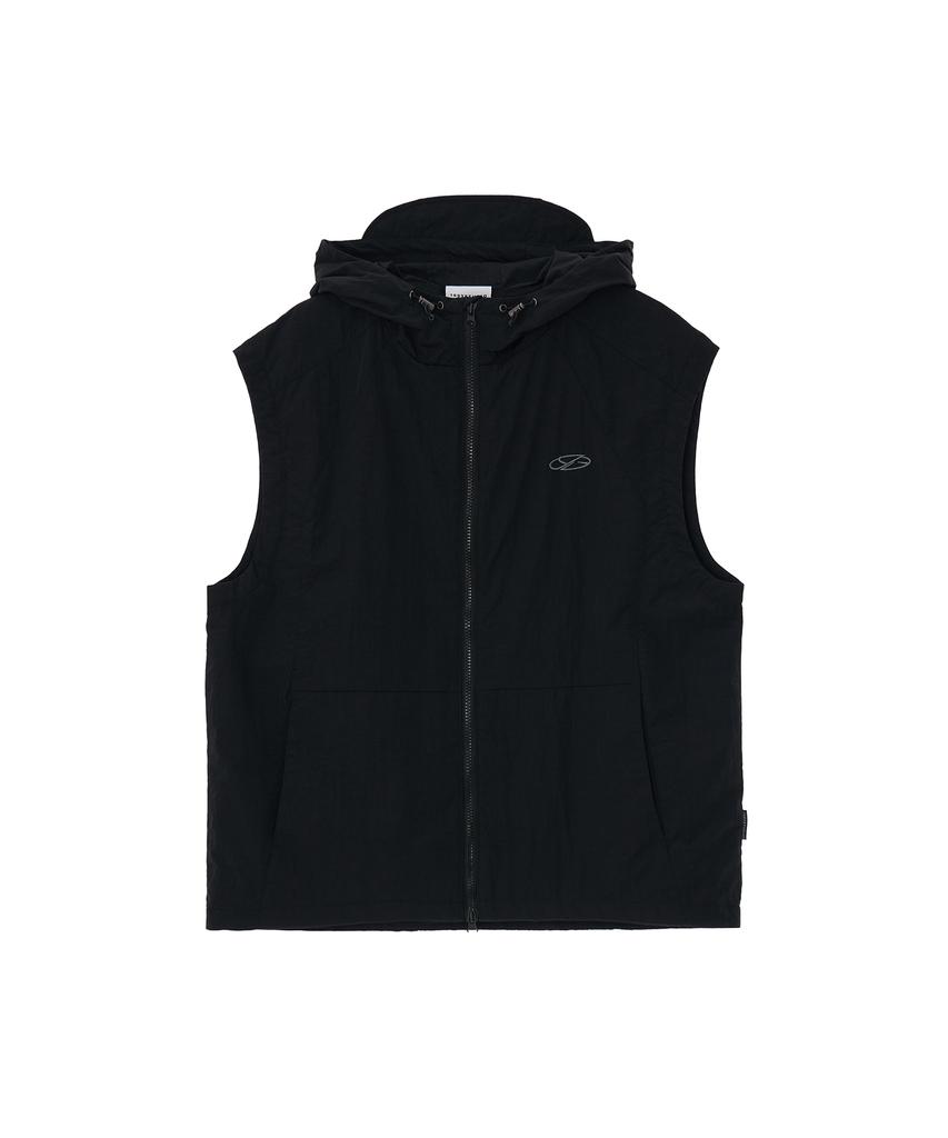 1993Studio Symbol Logo Nylon Hooded Vest_Black