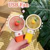 Fruit Detachable Dock Usb Charging Handheld Desktop Fan Cute Mini Portable Fan Office Learning Outdoor Home Gift