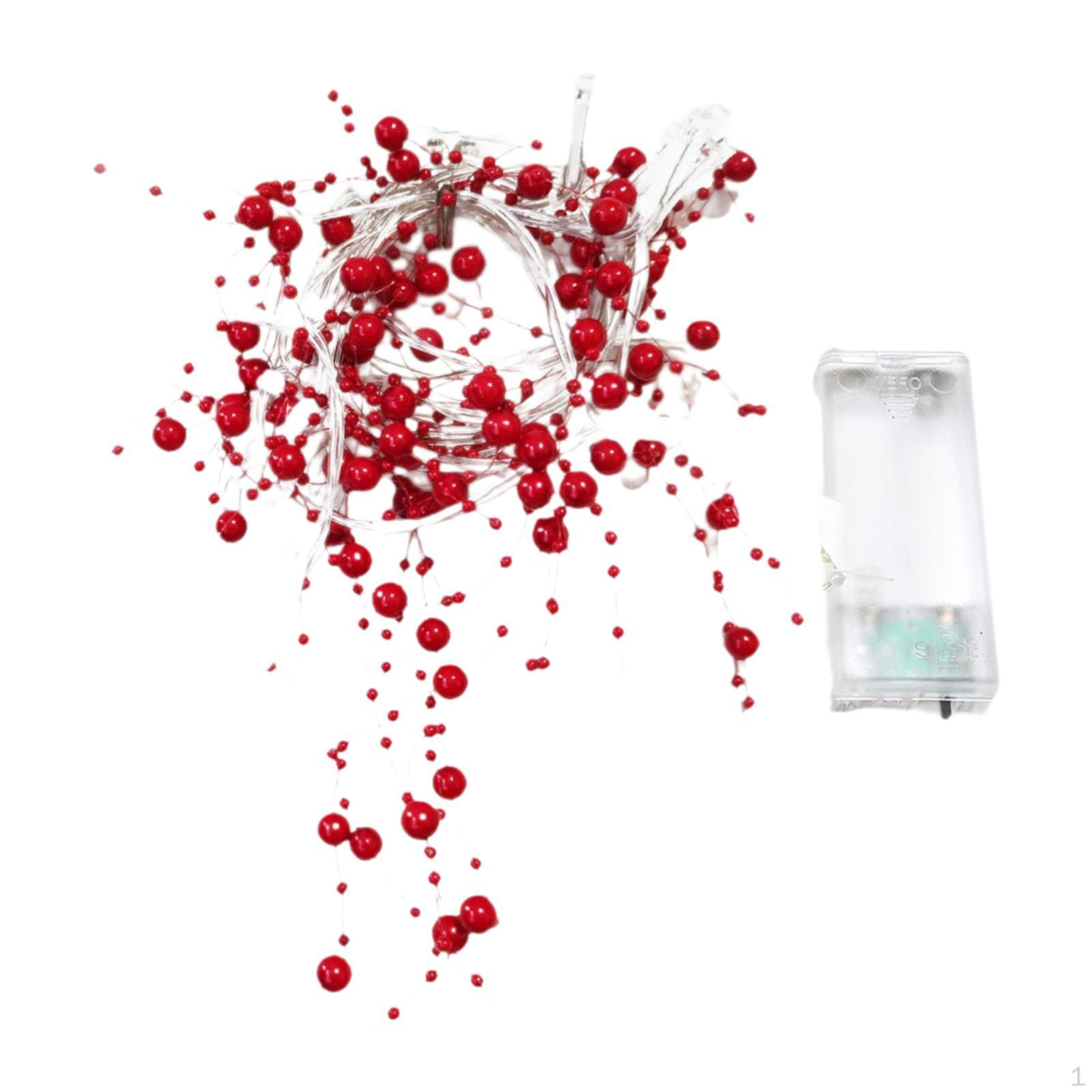 

Beads Light LED Lightweight Waterproof Fairy Decoration for Christmas Outdoor Indoor Party червоний