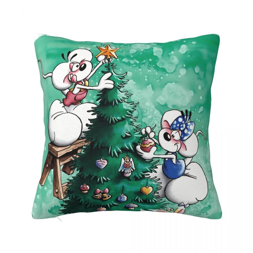Pillow Cover Christmas Diddl Printed Cushion Cover Funny Pillow Case For Living Room Chair Pillowcases