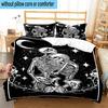 Day Of The Dead Celebration 3pcs Bedding,Including 1pc Duvet Cover And 2pcs Pillowcases Perfect for Christmas,Ideal for Bedroom, Dormitory