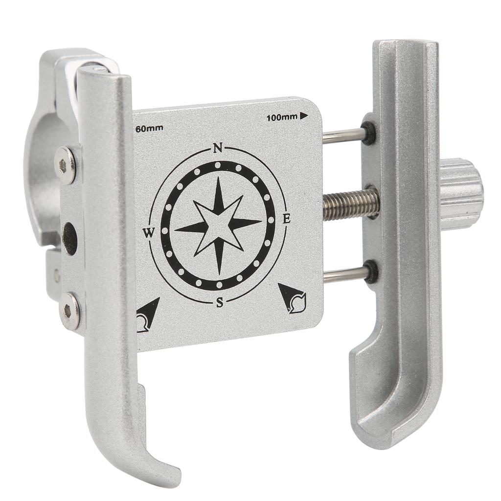 GUBP40 Handyhalter Ständer 360 Grad Verstellbare Halterung für Motorrad Fahrrad Roller(Argent )