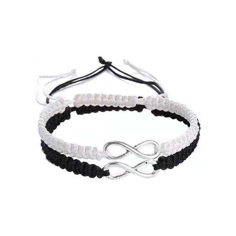 8-Shaped Lucky Hand Rope: European Style Adjustable Couple Bracelet