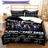 3pcs Fast & Furious Bedding Set Duvet Cover Closure Includes 1 Duvet Cover & 2 Pillowcases, Soft and Comfortable for All Seasons.