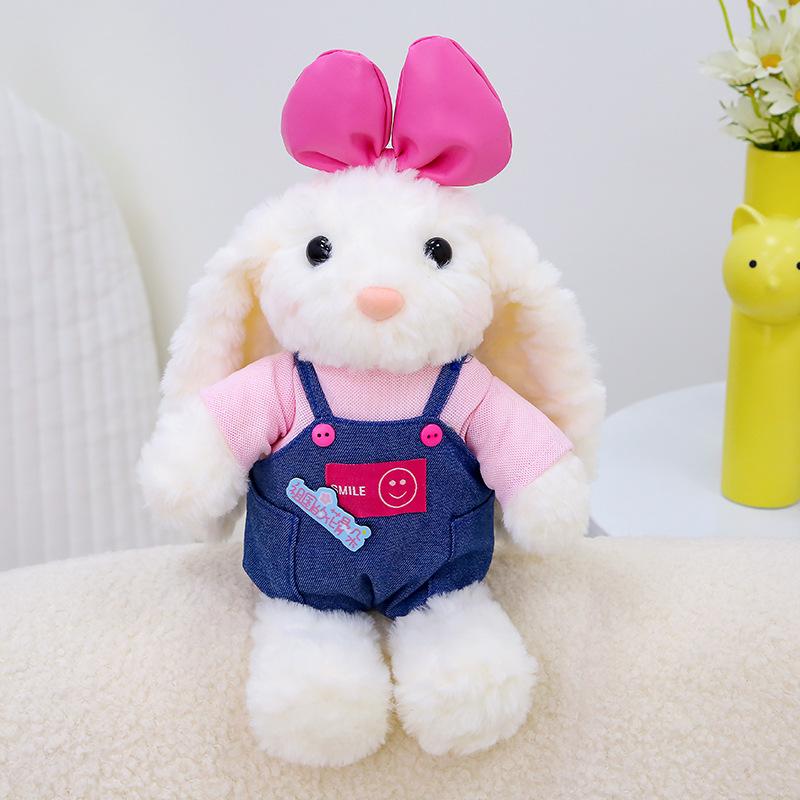 

Плюшевая игрушка кукла-кролик с переменными висячими ушами, успокаивающая тряпичная кукла для сна, подушка для детей в подарок 27cm