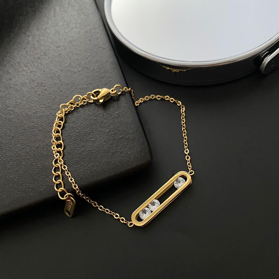 Luxurious Exquisite Diamond-set Bracelet Necklace Set For Fashionable Zircon For Women To Wear During Summer Travel