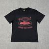 Unisex Übergroßes Baumwoll-Grafik-T-Shirt Lockerer Schnitt Rundhalsausschnitt Kurzarm T-Shirt Herren Damen Freizeit