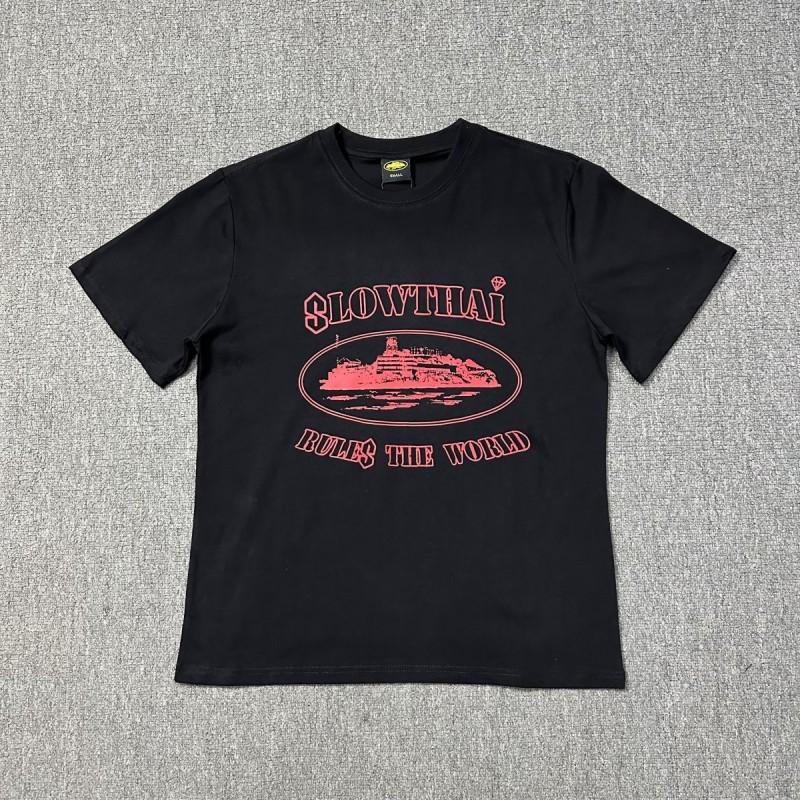 Unisex Übergroßes Baumwoll-Grafik-T-Shirt Lockerer Schnitt Rundhalsausschnitt Kurzarm T-Shirt Herren Damen Freizeit
