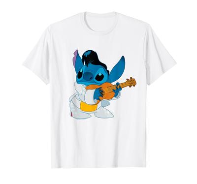 Disney Lilo & Stitch Iconic Elvis Stitch Ready To Play Logo T-Shirt
