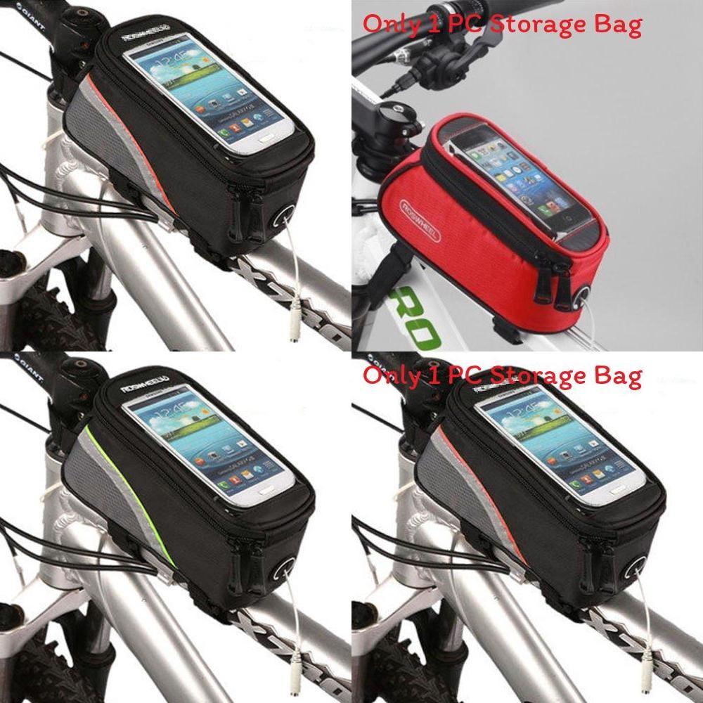 Mountain Bicycle Front Tube Bag With Touch Screen For Cycling Enthusiasts