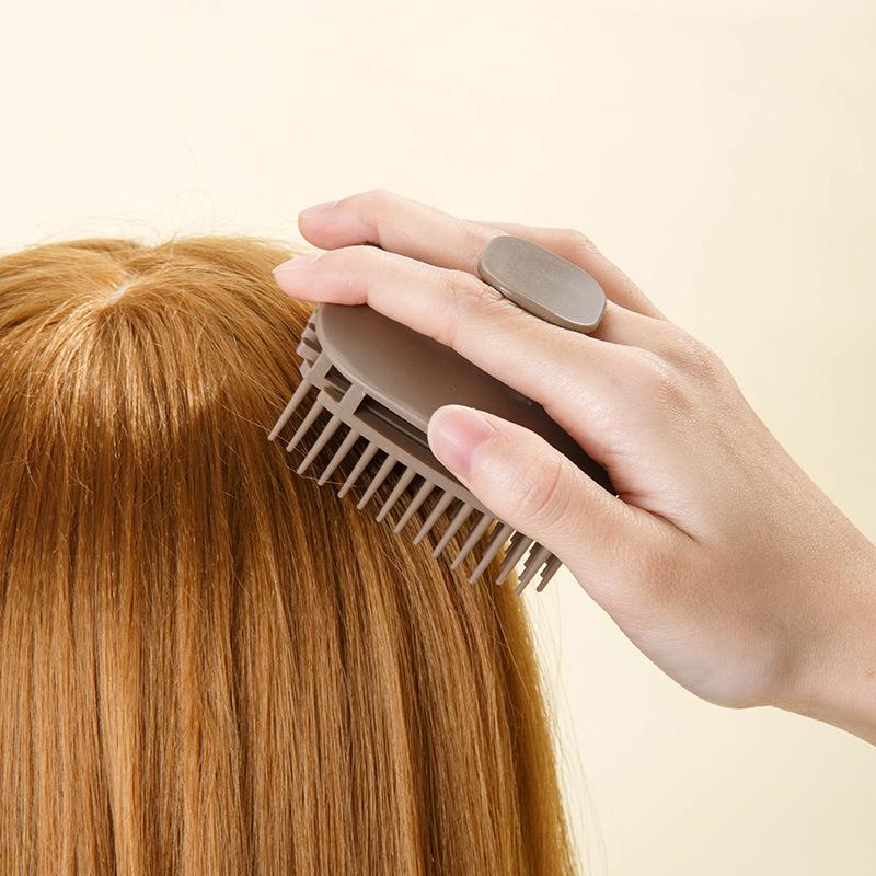 Silikonowa Szczotka do Masażu Skóry Głowy i Szamponowania, Szczotka do Mycia Ciała i Skóry, Miękka Szczotka do Mycia Włosów, Szczotka do Peelingowania Skóry Głowy