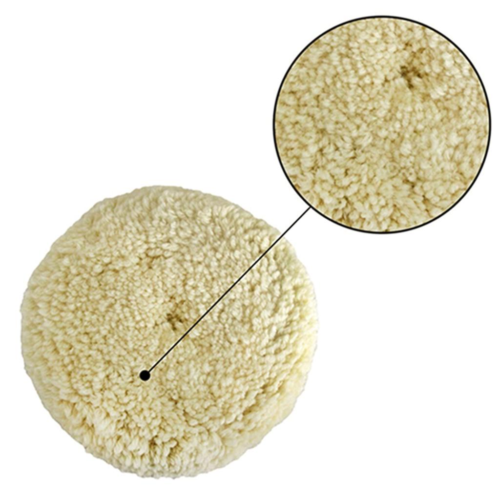2pcs Polishing Pads Natural Wool Buffing Pad Kit Polishing Disk for Compound Cutting Car Beauty Body Repair Buffing & Polishing