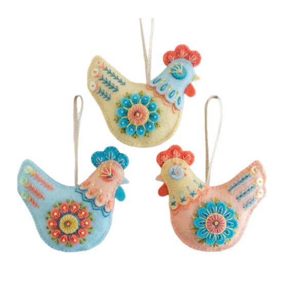 Easter Egg Embroidery Felt Kit DIY Craft Set with Embroidery Design Handmade Felt Easter Egg Ornament